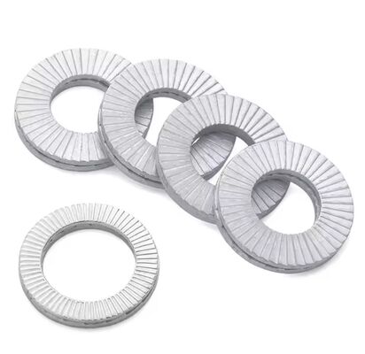 DIN25201 Carbon Steel Dacromet Safety Wedge Lock Washer Double Stack Self Locking Automotive 4mm