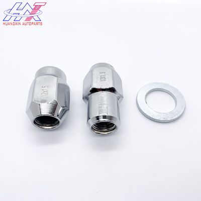 Chrome Plated 12x1.5 Bulge Acorn Lug Nuts with Washers for Car/Truck Wheels