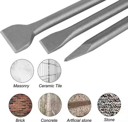 Steel 24x410x35mm Heavy Duty Chisel Set For Repair Point Chisel Flat Chisel
