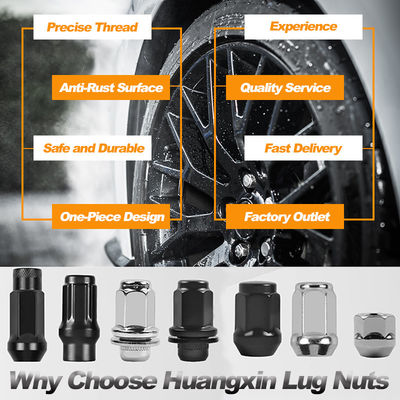 90mm 88mm 35mm Length Anti Theft Lug Nuts Chrome Wheel Nuts Aluminum