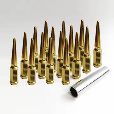 M14x1.5 Spike Lug Nuts Solid 4.4" Tall Replacement For 5 Lug Wheels