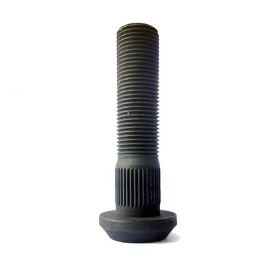 40Cr 14.2mm Knurl Wheel Lug Stud With Long Splines 24mm Shank Length