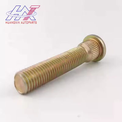 M14 Round Head Black Wheel Studs With Electroplating Yellow Zinc Surface