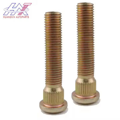 M14 Round Head Black Wheel Studs With Electroplating Yellow Zinc Surface