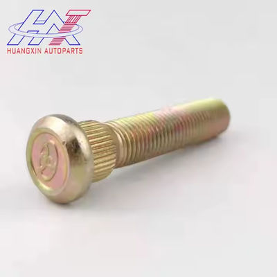 M14 Round Head Black Wheel Studs With Electroplating Yellow Zinc Surface