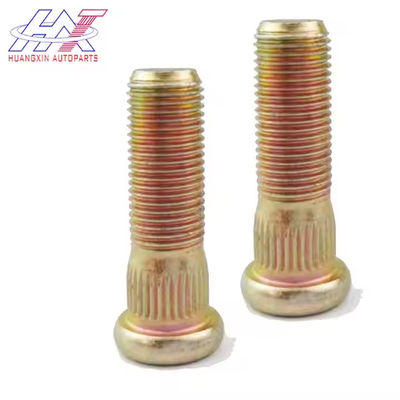 M14 Round Head Black Wheel Studs With Electroplating Yellow Zinc Surface
