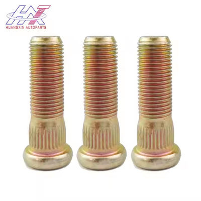 M14 Round Head Black Wheel Studs With Electroplating Yellow Zinc Surface