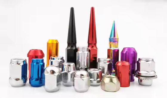 Universal Colorful Car Lug Nuts Anti Theft With Chrome Surface Treatment