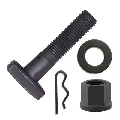 Black Alloy Wheel Bolts Extended Lug Bolts T Shape Head For Trilex