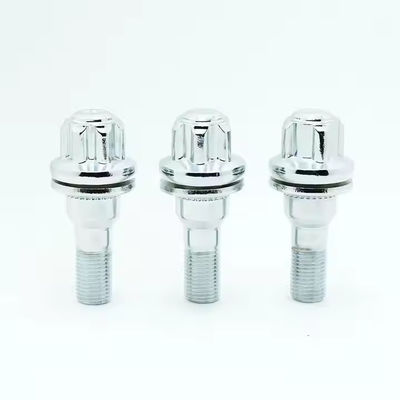 Silver Aluminum Wheel Lock Socket Racing Lug Nuts 10.9 Grade