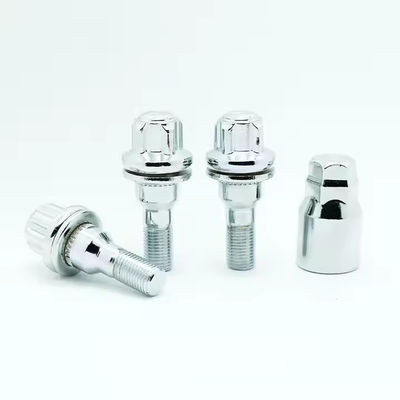 Silver Aluminum Wheel Lock Socket Racing Lug Nuts 10.9 Grade