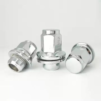 Chrome Lug Nut Wheel Nut M14-1.5 Duplex Acorn - 22mm Hex, 48mm Length For Toyota OEM 9094201103