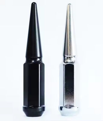 Grey Car Wheel Bolt & Nut Carbon Steel Spike Lug Nuts For Cars