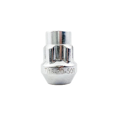 Steel Silver 3802 Car Wheel Lock Nut Set Anti-theft Nut Screw 7/16-20 Fine Thread 10 Grade for Hyundai Elantra 2007-2018