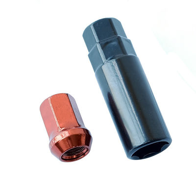20+1 Chrome Lug Nut With Key Self-locking Lug Nut M12x1.5/M12x1.25 17mm Various Color
