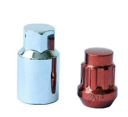 20+1 Chrome Lug Nut With Key Self-locking Lug Nut M12x1.5/M12x1.25 17mm Various Color