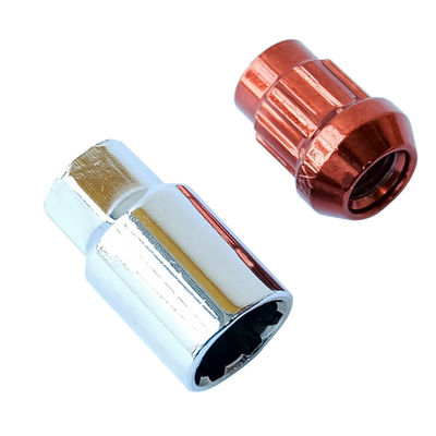 20+1 Chrome Lug Nut With Key Self-locking Lug Nut M12x1.5/M12x1.25 17mm Various Color