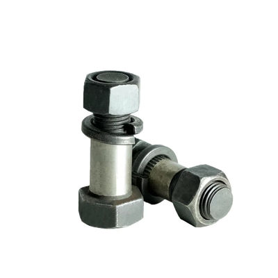 Black/Grey Coupling Bolt Nut Hexagon With Washer M12X1.5 Grade 10.9 Tread Size 1.25mm