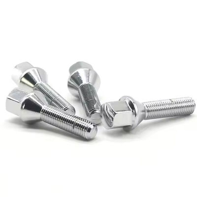 1/2x20 Wheel Bolt Lug Solid Chrome Stud Conical Seat 60 Degrees 610456 For BMW, BPW