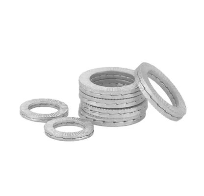 DIN25201 Carbon Steel Dacromet Safety Wedge Lock Washer Double Stack Self Locking Automotive 4mm