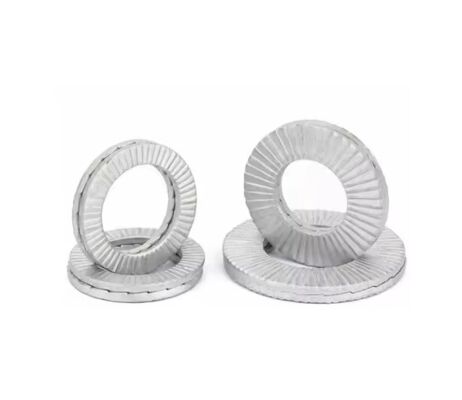 DIN25201 Carbon Steel Dacromet Safety Wedge Lock Washer Double Stack Self Locking Automotive 4mm