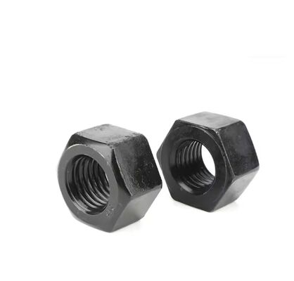 Heavy Hex Nuts  Carbon Steel Black Oxide Structural Bolting Applications