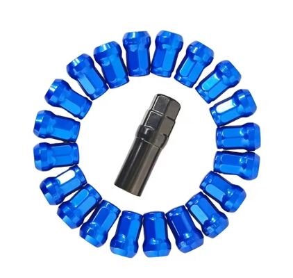 New Arrival Multiple Colors M12*1.5/1.25 Chrome Plated Alloy Steel Anti-Theft Wheel Lock Nuts Security Key Self-Locking