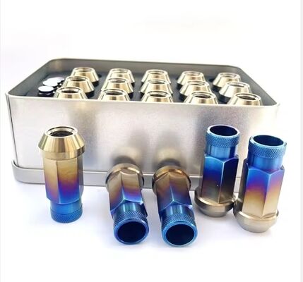 Wholesale Polished Auto Tire Parts M12 Titanium Lug Nuts by PYTITANS