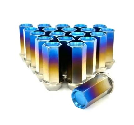Wholesale Polished Auto Tire Parts M12 Titanium Lug Nuts by PYTITANS