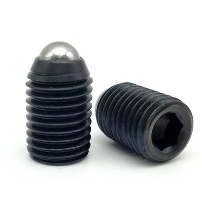 M12 Stainless Steel Ball Plunger Screw Hexagon Head Flat Tip Black Oxide Finish 12mm Length Set Screws Metric Measurement System