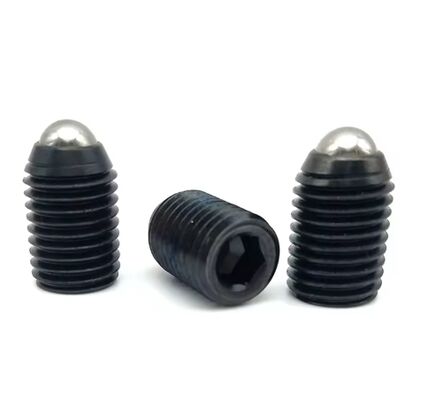 M12 Stainless Steel Ball Plunger Screw Hexagon Head Flat Tip Black Oxide Finish 12mm Length Set Screws Metric Measurement System