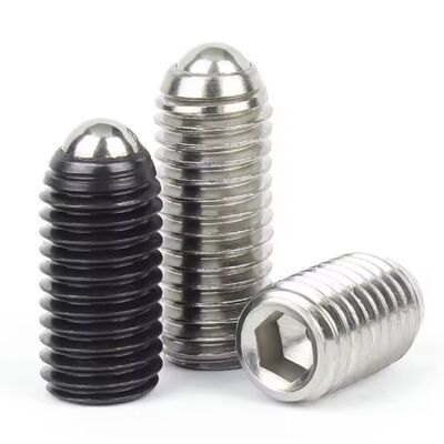 M12 Stainless Steel Ball Plunger Screw Hexagon Head Flat Tip Black Oxide Finish 12mm Length Set Screws Metric Measurement System