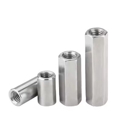 304 Stainless Steel Hexagon Lengthened Nut Column Tooth Bar Screw Rod Connection M6M8M12 Screw Cap Product Category-Nuts