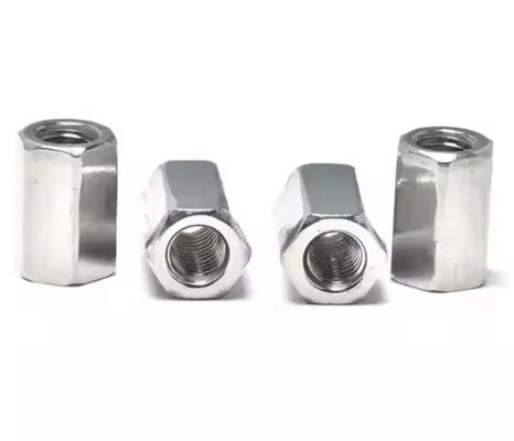 304 Stainless Steel Hexagon Lengthened Nut Column Tooth Bar Screw Rod Connection M6M8M12 Screw Cap Product Category-Nuts