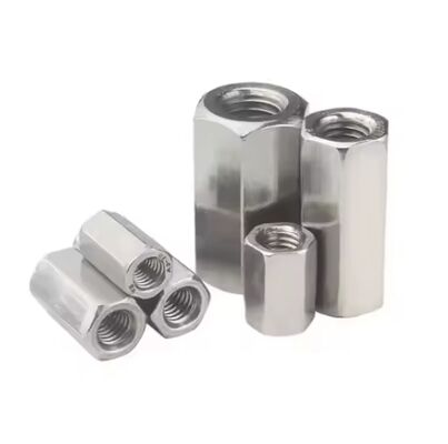 304 Stainless Steel Hexagon Lengthened Nut Column Tooth Bar Screw Rod Connection M6M8M12 Screw Cap Product Category-Nuts