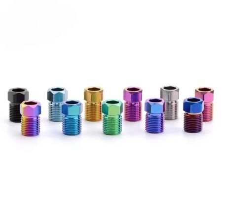 M8 Bicycle Disc Brake Tubing Bolt Hydraulic Hose Titanium Anodized Finish 25mm Length Class 10.9 12.9 Grade Metric System
