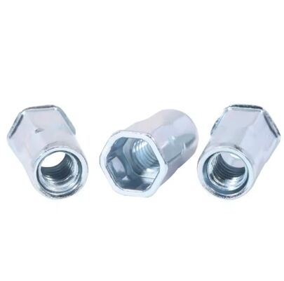 #10-32 #6-32 1/4-20 5/6-18 1/2-13 Half Hexagon Rivet Nuts Inner Outer Countersunk Head Stainless Steel Black Oxide Automotive