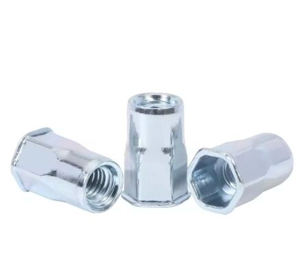 #10-32 #6-32 1/4-20 5/6-18 1/2-13 Half Hexagon Rivet Nuts Inner Outer Countersunk Head Stainless Steel Black Oxide Automotive