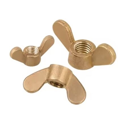 DIN315 M4 Brass Butterfly Wing Nut Class 4 Plain Finish