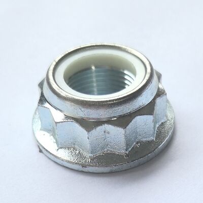 Heavy Duty Flange Nylon Insert Lock Nut - Zinc Plated for Vibration Resistance