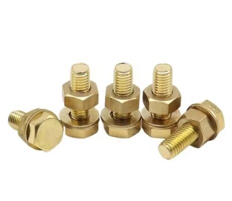 M3 M8-M58 1/2in Brass Flat Head Hex Bolts and Nuts Set with 2 Nuts