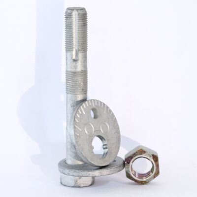 HuangXin New Silver Steel Eccentric Bolt Kit Dacromet Surface Treated Universal Fit CAMBER ADJUSTMENT High Wheel Parts