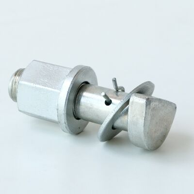 High-Strength Galvanized T-Head Bolt with Nut, Washer and Cotter Pin for Construction
